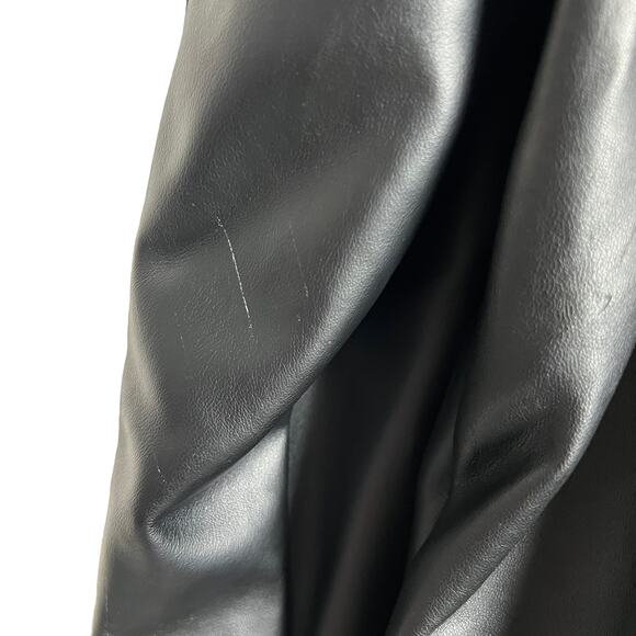 A. Collezioni Italian Black Faux Leather Motorcycle Jacket Size XL - Picture 10 of 16